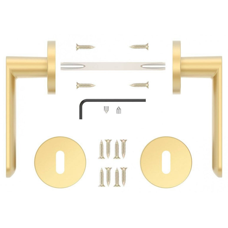 Manere usi DORO ( COMFY ) auriu mat cu rozeta cheie