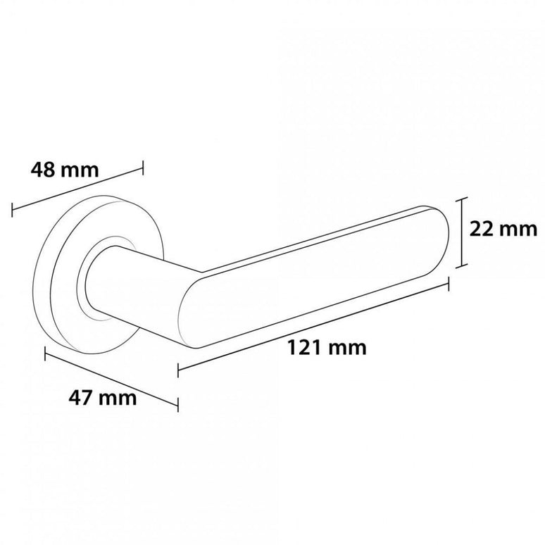 Manere usi DORO ( COMFY ) auriu mat cu rozeta yala