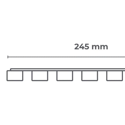 Panou 6 Riflaje Albastru Fumuriu/Negru din Lemn, Linea Acoustic 6