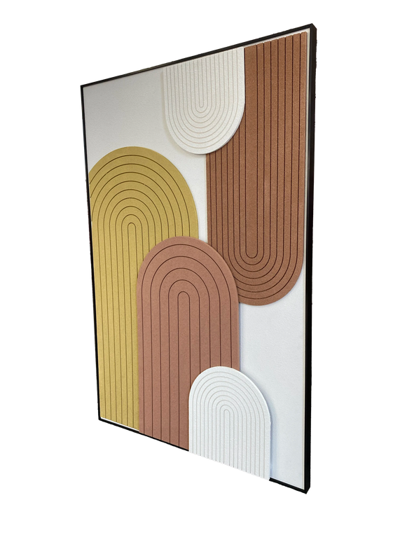 Tablou geometric în tonuri pământii – 120×80 cm | Olivy