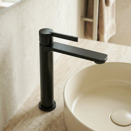 Baterie lavoar – Rical – Înaltă – Negru mat