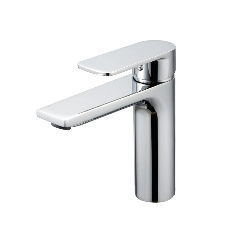 Baterie lavoar modernă Crom Lucios – design contemporan cu linii curate, alamă solidă