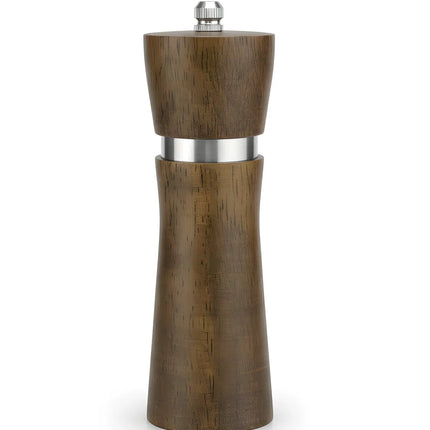 Râșniță sare/piper din lemn, 16 cm, mecanism metalic reglabil, natur dark