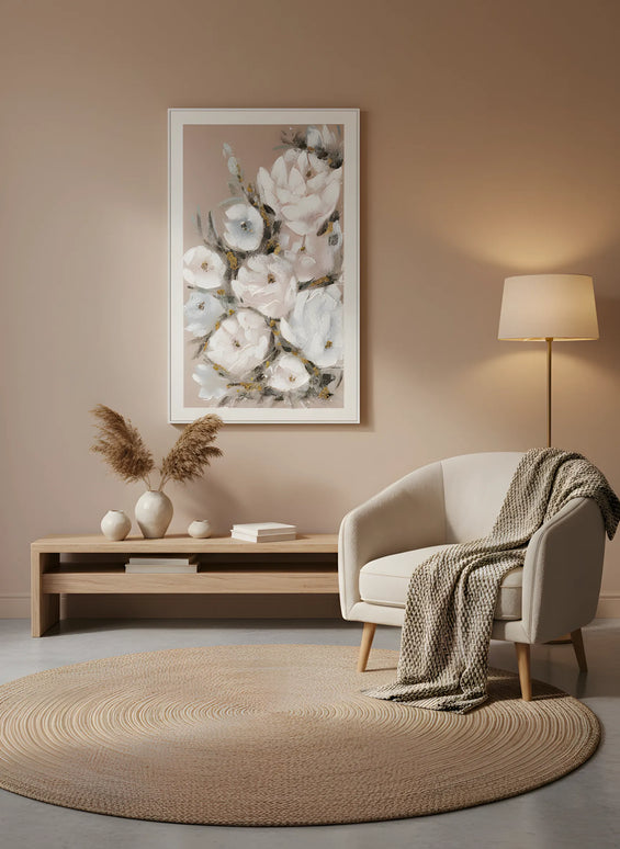 Tablou abstract cu accente aurii – 80×120 cm | Olivy