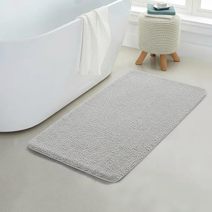 Covoraș baie din microfibră supersoft, antiderapant TRP, 45×75 cm, Gri