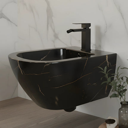 Baterie bideu pătrată H-cubic – inox premium, cartuș ceramic