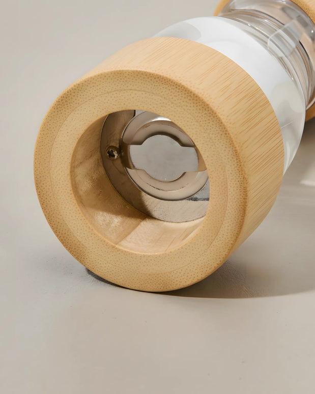 Râșniță sare din lemn și acril, mecanism reglabil, 16.5×6 cm