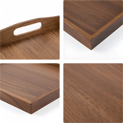 Tavă din lemn cu mânere integrate, 20×30×3.5 cm