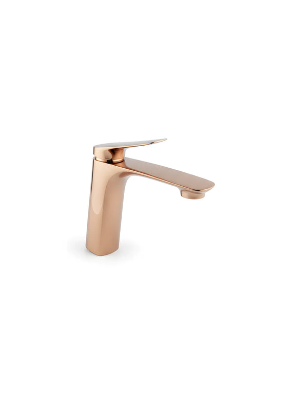 Baterie lavoar modernă Rose Gold – design elegant din alamă solidă