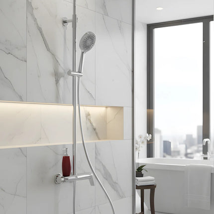 Set duș din alamă cu cioc de cadă integrat – Design premium