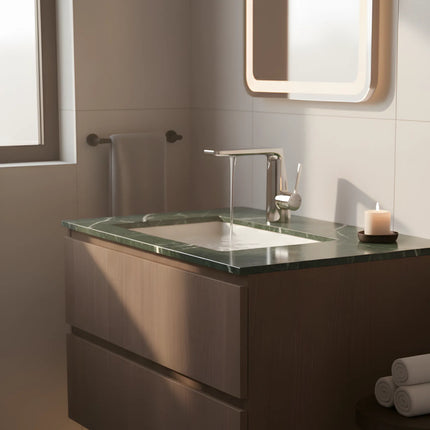 Baterie lavoar modernă – alamă solidă, crom inox