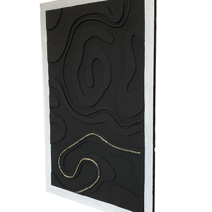 Tablou abstract alb-negru – 120×80 cm | Olivy