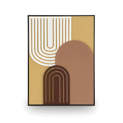 Tablou geometric în tonuri calde – 80×60 cm | Olivy