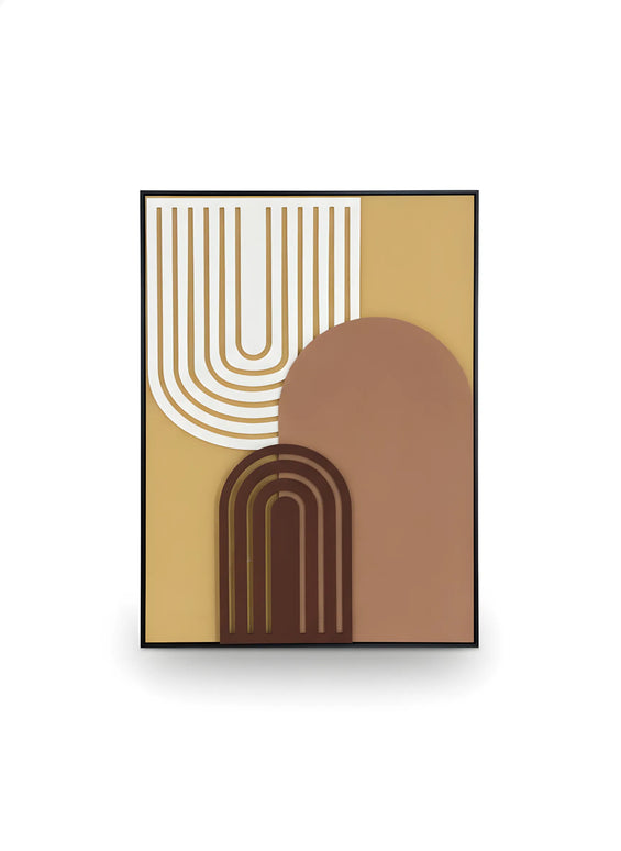 Tablou geometric în tonuri calde – 80×60 cm | Olivy