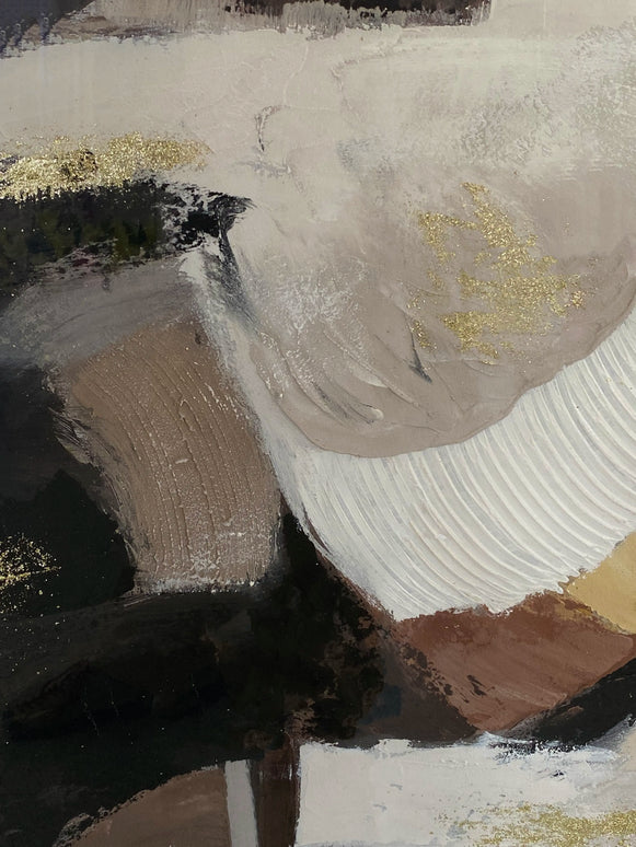 Tablou abstract în tonuri calde – 102×102 cm | Olivy