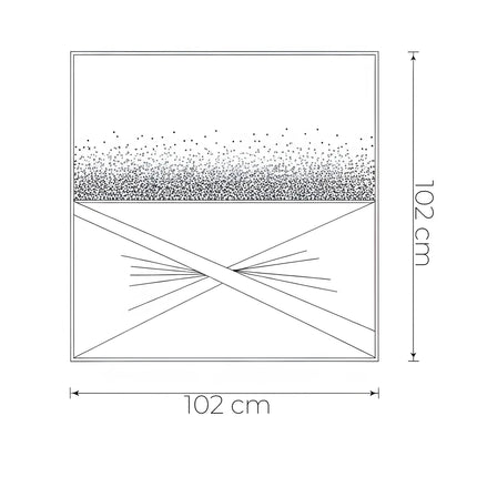 Tablou abstract cu accente aurii – 102×102 cm | Olivy