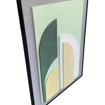 Tablou geometric în tonuri reci cu relief | Olivy