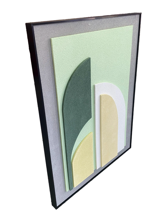 Tablou geometric în tonuri reci cu relief | Olivy