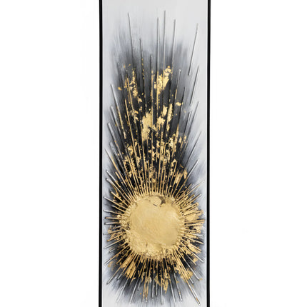 Tablou decorativ cu soare abstract – 50 × 150 cm | Olivy