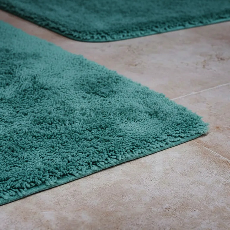 Covoraș baie din microfibră supersoft, antiderapant TRP, 45×75 cm, Turcoaz