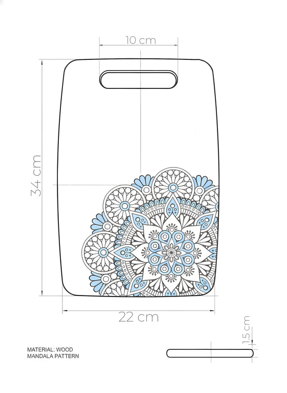 Tocător din lemn, 34×22 cm, Colecția Mandala – Olivy