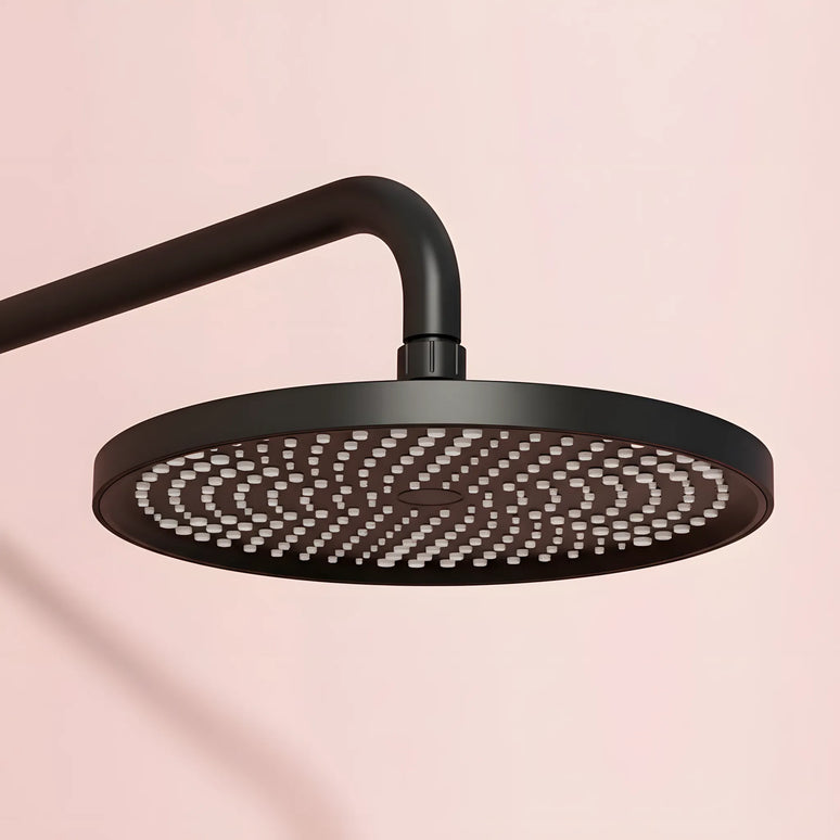 Set duș Royal Black & Gold – design modern cu cioc de cadă și comenzi texturate