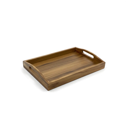Tavă din lemn cu mânere integrate, 20×30×3.5 cm