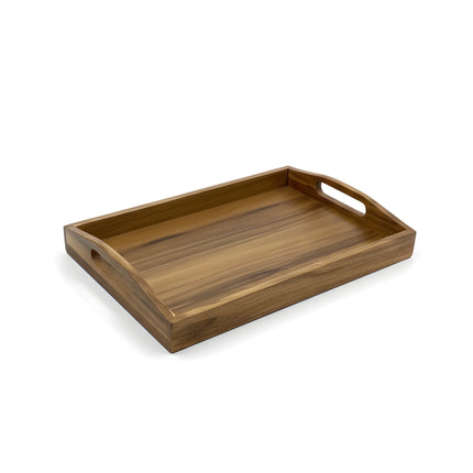 Tavă din lemn cu mânere integrate, 30×40×3.5 cm