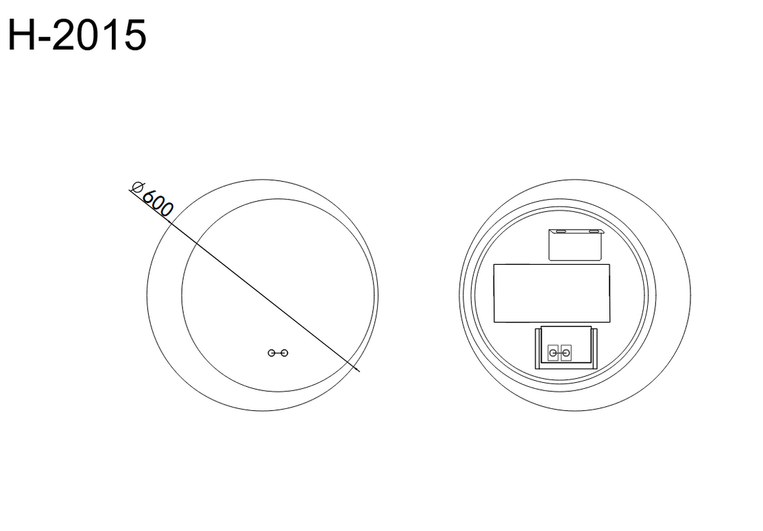 Oglindă baie LED ⌀60 cm rotundă, 3 nuanțe de lumină, anti-aburire și touch control J-2015