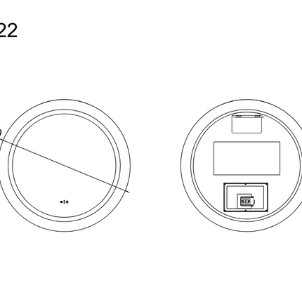 Oglindă baie LED ⌀60 cm rotundă, 3 nuanțe de lumină, senzor infraroșu J-2022