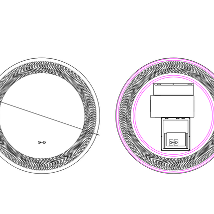 Oglindă baie LED ⌀80 cm rotundă, 3 nuanțe de lumină, dezaburire și touch control J-2068