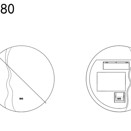 Oglindă baie LED ⌀70 cm rotundă, 3 nuanțe de lumină, dezaburire și touch control J-2080