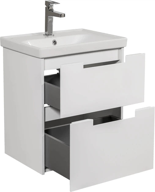 Mobilier de baie suspendat Infinity, Alb