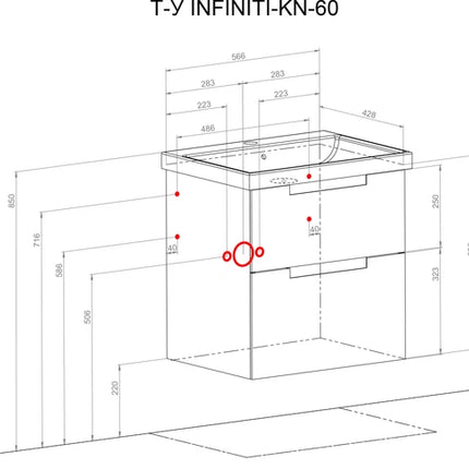 Mobilier de baie suspendat Infinity, Alb