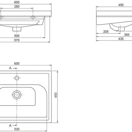 Mobilier de baie suspendat Infinity, Alb