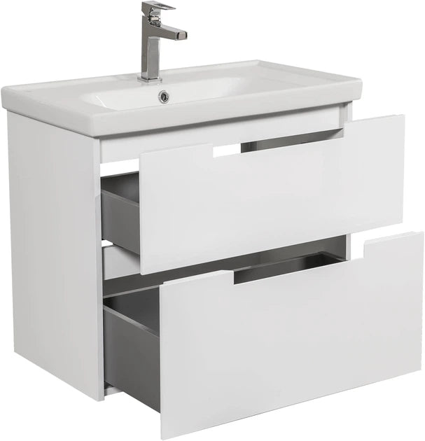 Mobilier de baie suspendat Infinity, Alb