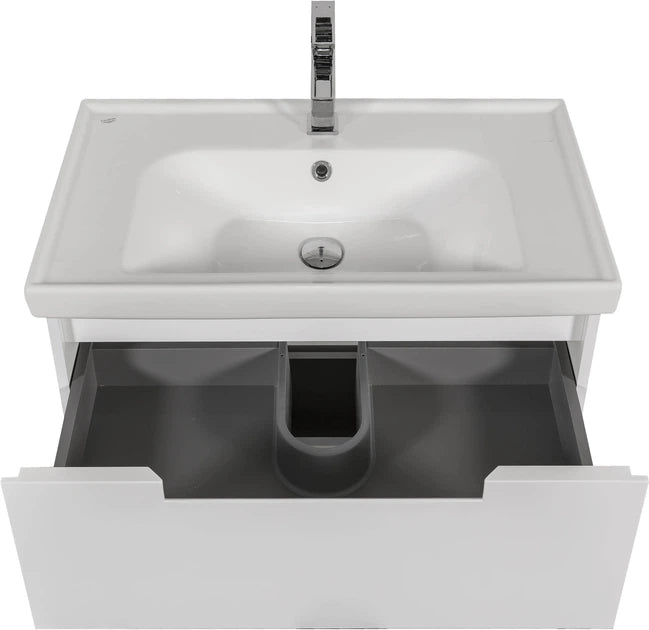 Mobilier de baie suspendat Infinity, Alb