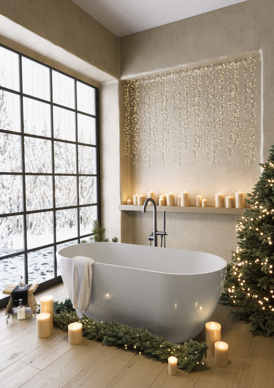 Cadă din compozit albă lucioasă Greenland