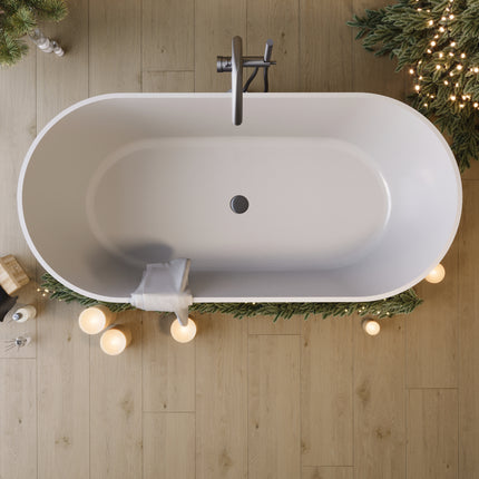 Cadă din compozit albă lucioasă Greenland