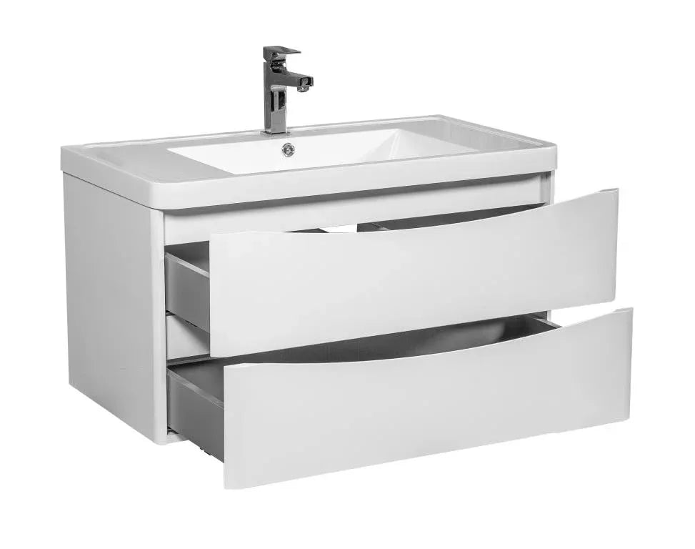 Mobilier de baie suspendat Vista, Alb