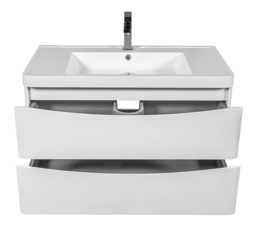 Mobilier de baie suspendat Vista, Alb