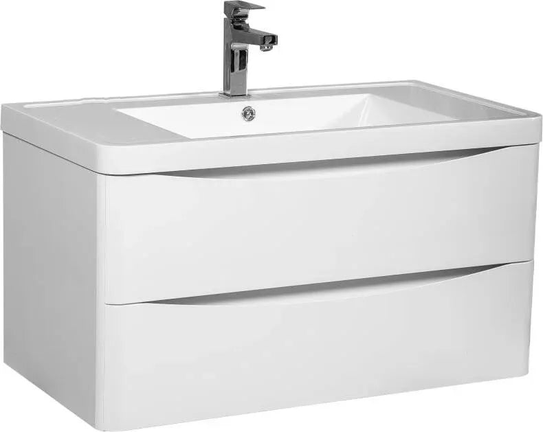 Mobilier de baie suspendat Vista, Alb