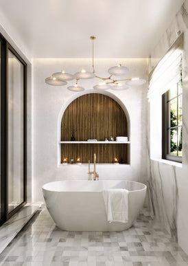 Cadă din compozit albă lucioasă Greenland