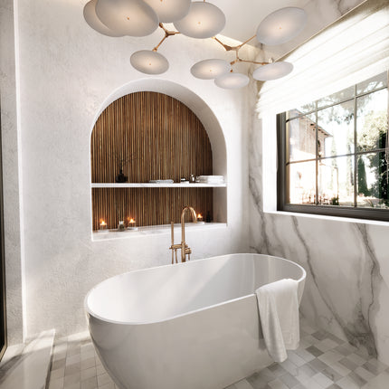 Cadă din compozit albă lucioasă Greenland