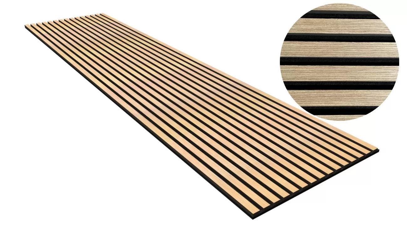 Panou Riflaj decorativ MDF Oak 001 – Stejar natural 2700x605x18mm