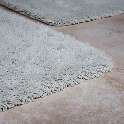 Covoraș baie din microfibră supersoft, antiderapant TRP, 45×75 cm, Gri