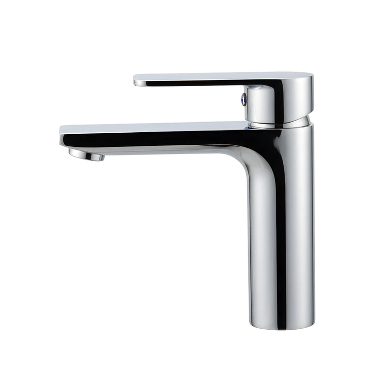 Baterie lavoar modernă Crom Lucios – design contemporan cu linii curate, alamă solidă