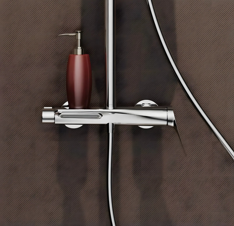 Set duș din alamă cu cioc de cadă integrat – Design premium