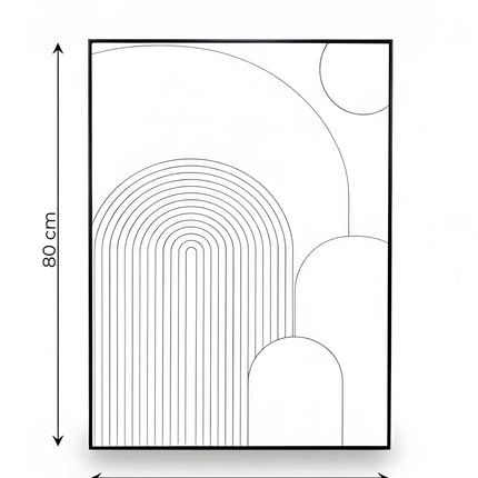 Tablou geometric cu relief – 80×60 cm | Olivy