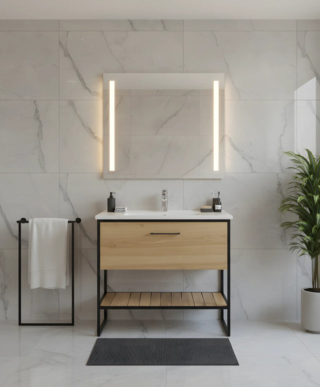 Mobilier baie pe pardoseală Loft Scandi Seville – Design Nordic